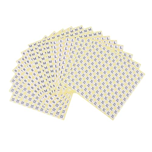 jojofuny 5Packungen Pack Runde Bekleidungsgrößenetiketten Selbstklebende Aufkleber für Bekleidungsverkauf Einfaches Abziehen und Anbringen für Verschiedene von jojofuny
