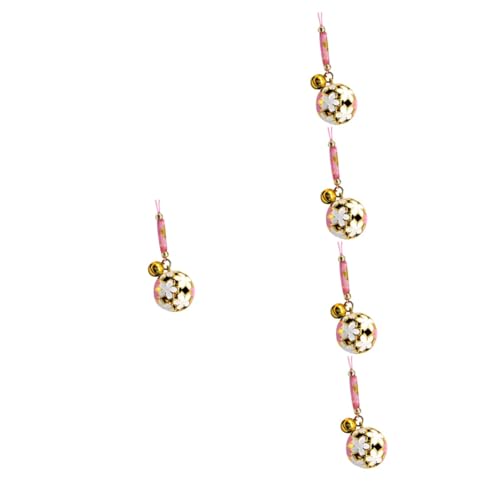 jojofuny 5St Kirschblüten-Glocken-Ornament weihnachts party weihnachten party decoration ziernieten geburtstagseinladungen Haushalt Schlüsselanhänger Japan Zubehör Kind die Klingel Metall von jojofuny