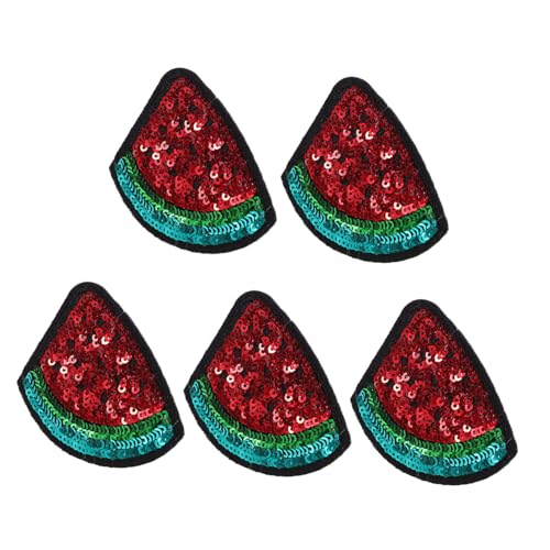 jojofuny 5Stücke Teiliges Wassermelonen Patch Gestickte Applikationen für DIY Kleidung Cartoon Früchte Aufnäher zum Aufbügeln Nähzubehör Rot für Jacken und Shirts jojofuny 5Stücke Teiliges Wassermelonen Patch Gestickte Applikationen für DIY Kleidung Cartoon Früchte Aufnäher zum Aufbügeln Nähzubehör Rot für Jacken und Shirts von jojofuny