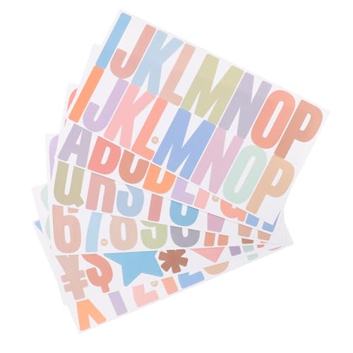 jojofuny 6 Blätter Buchstabenaufkleber Briefe Stichworte Scrapbook -Aufkleber Etiketten bunt zwischen Müll können Aufkleber Alphabet-Aufkleber dekorative Aufkleber Papier von jojofuny