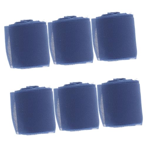 jojofuny 6 Rollen Chiffon Seidenband Breit Geschenkband mit Fransen für Hochzeitssträuße Blumenverpackung und Dekoration in Blau Weiches Strapazierfähiges Satin Stoffband für Festliche jojofuny 6 Rollen Chiffon Seidenband Breit Geschenkband mit Fransen für Hochzeitssträuße Blumenverpackung und Dekoration in Blau Weiches Strapazierfähiges Satin Stoffband für Festliche von jojofuny