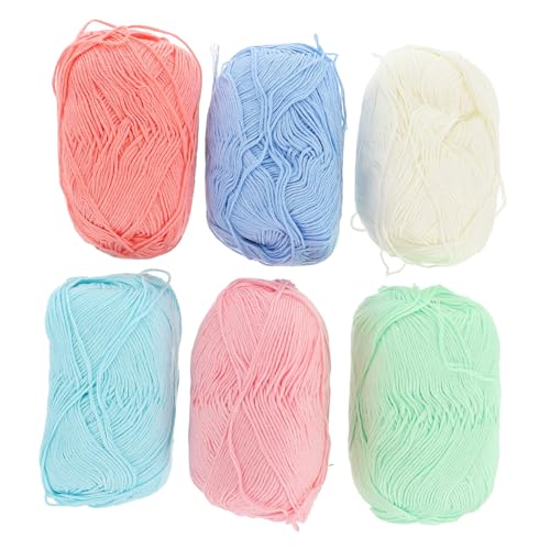 jojofuny 6 Rollen DIY Baumwollgarn Häkelgarn Chenillegarn Häkelsets Garnstränge Maschenstricken Häkelgarn Baumwollstrickgarn Anfänger Pullovergarn Strang Weißes Bündel jojofuny 6 Rollen DIY Baumwollgarn Häkelgarn Chenillegarn Häkelsets Garnstränge Maschenstricken Häkelgarn Baumwollstrickgarn Anfänger Pullovergarn Strang Weißes Bündel von jojofuny
