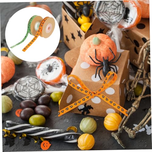 jojofuny 6 Rollen Halloween Geschenkband Spinnennetz Muster Breit DIY Bastelband für Partydeko Geschenkverpackung und Festliche Dekoration jojofuny 6 Rollen Halloween Geschenkband Spinnennetz Muster Breit DIY Bastelband für Partydeko Geschenkverpackung und Festliche Dekoration von jojofuny