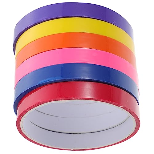 jojofuny 6 Rollen Klebebänder für Diy Projekte Farbige Klebebänder Sensorisches zur Stressreduktion Bastelmaterial für Anwendungen jojofuny 6 Rollen Klebebänder für Diy Projekte Farbige Klebebänder Sensorisches zur Stressreduktion Bastelmaterial für Anwendungen von jojofuny
