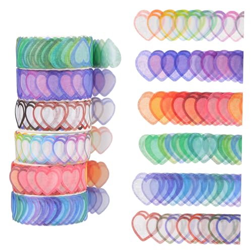 jojofuny 6 Rollen Papierbandaufkleber Herzdekoration Hochzeit Form Herzen Ausschnitte herz abklebeband Herzband dekorative Abdeckbänder Abdecken von dekorativen Bändern Washi -Klebeband jojofuny 6 Rollen Papierbandaufkleber Herzdekoration Hochzeit Form Herzen Ausschnitte herz abklebeband Herzband dekorative Abdeckbänder Abdecken von dekorativen Bändern Washi -Klebeband von jojofuny