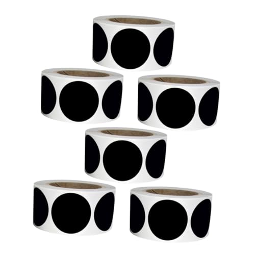jojofuny 6 Rollen Schwarze Runde PVC Aufkleber pro Wasserfeste Selbstklebende Beschreibbare Etiketten für Küche Büro Vorratsbehälter und Aufbewahrungsboxen Langlebig und Kontraststark jojofuny 6 Rollen Schwarze Runde PVC Aufkleber pro Wasserfeste Selbstklebende Beschreibbare Etiketten für Küche Büro Vorratsbehälter und Aufbewahrungsboxen Langlebig und Kontraststark von jojofuny