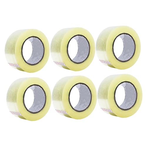 jojofuny 6 Rollen Transparente Klebeband Stark Haftend für Sicheres Verpacken und Versenden für und Lagerung von jojofuny