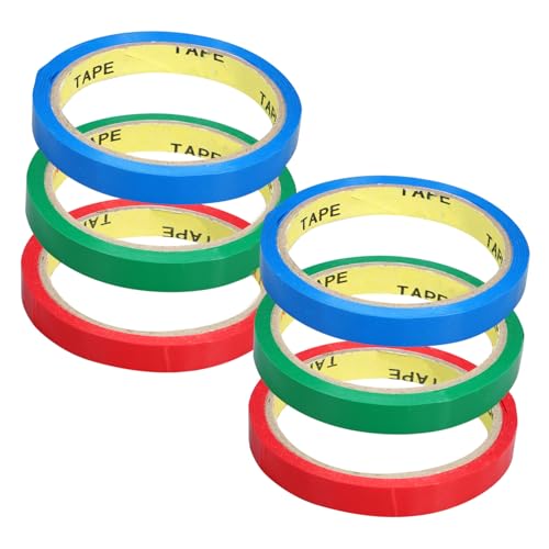 jojofuny 6 Rollen Verpackungsband Pet Klebeband für Beutelverschluss Binden und Versiegeln von Obst und Gemüsebeuteln Farbiges Farben Rot Blau Grün Robust und Langlebig für Supermarkt und jojofuny 6 Rollen Verpackungsband Pet Klebeband für Beutelverschluss Binden und Versiegeln von Obst und Gemüsebeuteln Farbiges Farben Rot Blau Grün Robust und Langlebig für Supermarkt und von jojofuny