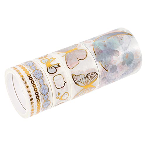 jojofuny 6 Rollen Washi Tape Set Dekoratives Diy Klebeband mit Einzigartigen Mustern Selbstklebend und Wiederverwendbar für Scrapbooking Kunst und Kreative Deko Elemente von jojofuny
