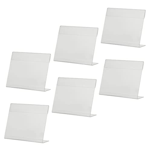 jojofuny 6 Stück Acryl Preisschild Halter Set Teilig Stabil und Praktisch für Displays Supermärkten und Veranstaltungen Schützt vor und Wasser für und Informationsanzeigen von jojofuny
