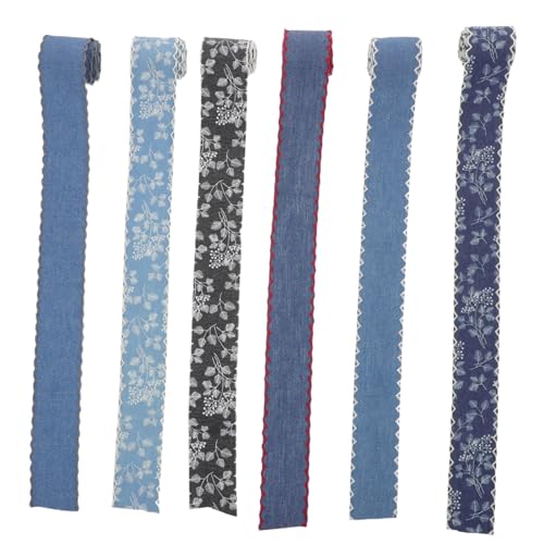 jojofuny 6 Stück Baumwoll Nähspitze Häkelband Denim Zubehör Bandbesatz Brautsträuße Band Jeansblau Band Handgefertigtes Schleifenband Denim Besatz Stoff Ösen Spitzenband jojofuny 6 Stück Baumwoll Nähspitze Häkelband Denim Zubehör Bandbesatz Brautsträuße Band Jeansblau Band Handgefertigtes Schleifenband Denim Besatz Stoff Ösen Spitzenband von jojofuny