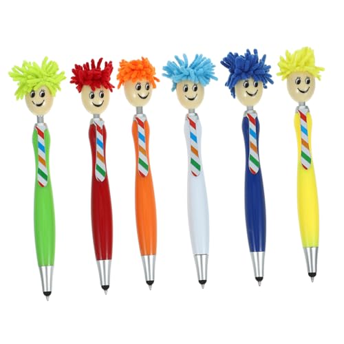 jojofuny 6 Stück Bunte Kugelschreiber mit Plüsch Mop Kopf Lustige Cartoon Schreibstifte für Schüler Kreative Schreibutensilien jojofuny 6 Stück Bunte Kugelschreiber mit Plüsch Mop Kopf Lustige Cartoon Schreibstifte für Schüler Kreative Schreibutensilien von jojofuny
