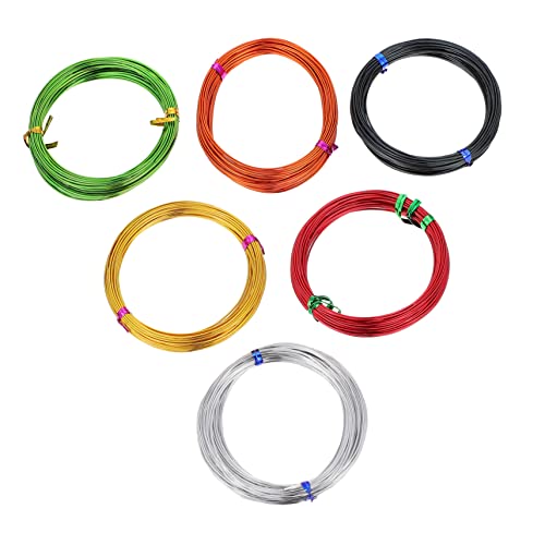 jojofuny 6 Stück Farbe Aluminium draht farbig dünn biegen eloxiert Kabel flexibler Draht DIY Draht basteln DIY liefert Aluminiumdraht bunte Aluminiumdrähte Drähte für den Kunstunterricht von jojofuny