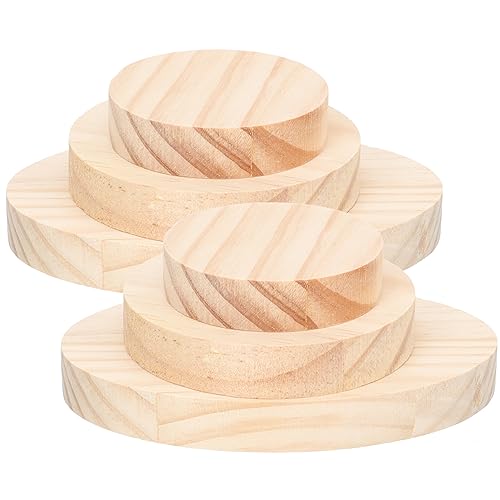 jojofuny 6 Stück Figurensockel für Kunsthandwerk Sperrholz Miniaturen Basen Bastelbretter aus Holz Modell-Lackierständer Holzplakette leer Holzscheiben zum Basteln Holzplatten hölzern Khaki jojofuny 6 Stück Figurensockel für Kunsthandwerk Sperrholz Miniaturen Basen Bastelbretter aus Holz Modell-Lackierständer Holzplakette leer Holzscheiben zum Basteln Holzplatten hölzern Khaki von jojofuny