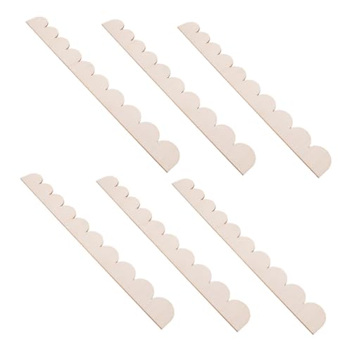 jojofuny 6 Stück Holztürrahmen unfertige Schrankstreifen Holztürformung Holzschrankformung ausgestellte Holzverkleidungsform Holzbackverkleidung Fensterrandverkleidung hölzern Beige von jojofuny
