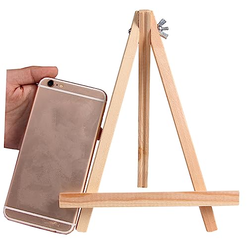 jojofuny 6 Stück Kleine Holzstaffeleien Dreieckiger Tischstaffelei Bilderrahmen Halterung Robuste Holz Mini Staffelei für Fotodisplay Basteln von jojofuny
