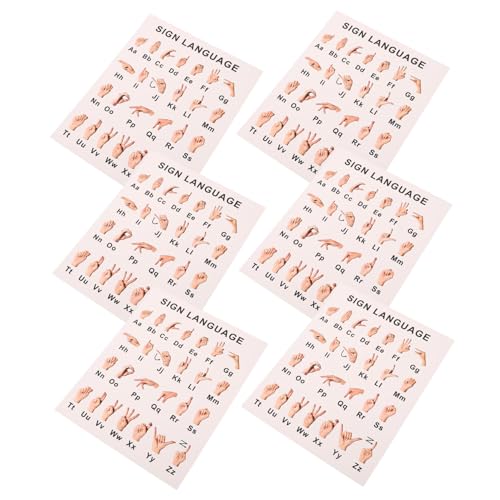 jojofuny 6 Stück Lernplakat für Gebärdensprache Gebärdensprachplakate Poster zum Erlernen der Gestensprache Diagramme zum Erlernen der Gestensprache Gestenwortdiagramm Papier jojofuny 6 Stück Lernplakat für Gebärdensprache Gebärdensprachplakate Poster zum Erlernen der Gestensprache Diagramme zum Erlernen der Gestensprache Gestenwortdiagramm Papier von jojofuny