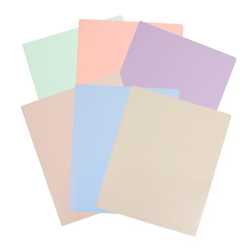 jojofuny 6 Stück Makkaron -Farbordner 2 Taschenordner Doppeltaschenmappen Büroordner Kunststoffmappen mit Taschen Dokumenten-Organizer aus Kunststoff Plastikdateiordner jojofuny 6 Stück Makkaron -Farbordner 2 Taschenordner Doppeltaschenmappen Büroordner Kunststoffmappen mit Taschen Dokumenten-Organizer aus Kunststoff Plastikdateiordner von jojofuny