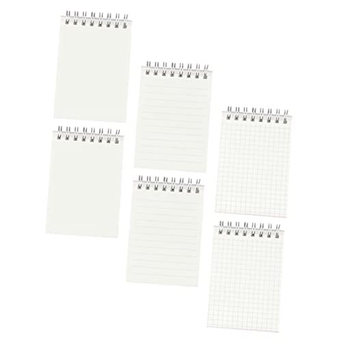 jojofuny 6 Stück Mini Notizbuch Transparentes Cover Liniert Blanko für Schüler Bürobedarf Praktisch für To Do Listen und Notizen von jojofuny