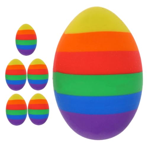 jojofuny 6 Stück Osterei-radiergummi Ostern Mini Radiergummis Kleiner Radiergummi Kreative Schreibwaren Urlaub Mini Radiergummis Radiergummizubehör Für Die Schule Kreativer Radiergummi von jojofuny