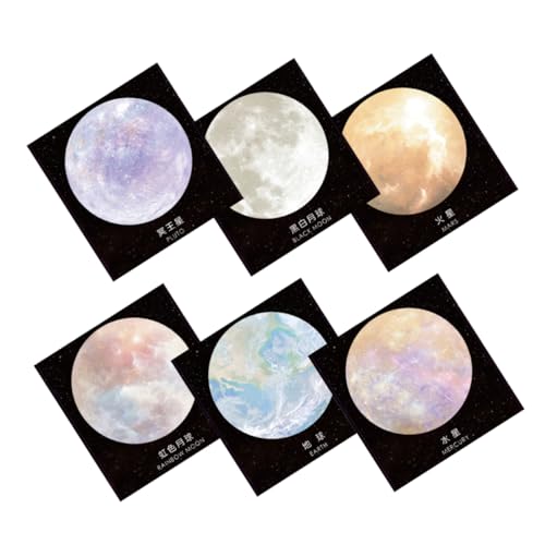 jojofuny 6 Stück Planet-haftnotizen Bürobedarf Zurück Zum Schulraumthema -aufkleber Mondaufkleber Platz Für Das Mauspad Mondkratzen Mauspad Rund Planeten-aufkleber Papier jojofuny 6 Stück Planet-haftnotizen Bürobedarf Zurück Zum Schulraumthema -aufkleber Mondaufkleber Platz Für Das Mauspad Mondkratzen Mauspad Rund Planeten-aufkleber Papier von jojofuny