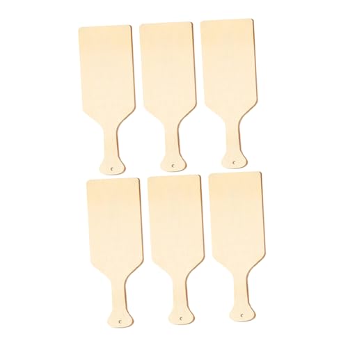 jojofuny 6 Stück Schneidebrett mit Holzgriff holzbrett bastelholzplatte unfertige Holzpaddel kleines Holzpaddel unfertiges Holzpaddel Handpaddel Holzpaddel für das Handwerk Buchsbaum Beige von jojofuny