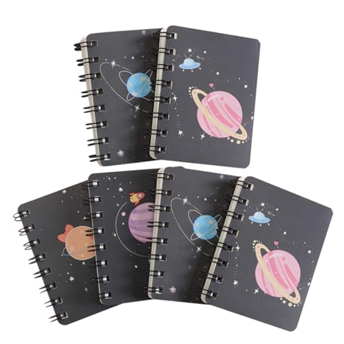 jojofuny 6 Stück Spiral Notizblock mit Einzigartigem Design Tragbares Notizbuch für Schule und Büro für Notizen und Erinnerungen Zufälliger Stil von jojofuny