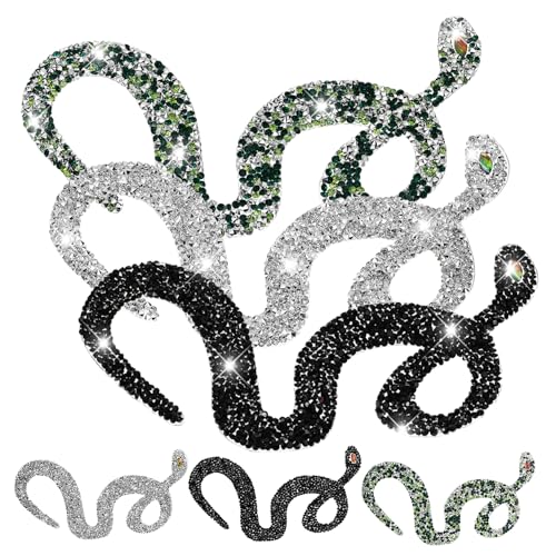 jojofuny 6 Stück Strass Aufnäher Schlangenform Glitzernde Patches zum Aufbügeln für Kleidung Taschen und Rucksäcke Einzigartige Dekoration für DIY Projekte und Reparaturen jojofuny 6 Stück Strass Aufnäher Schlangenform Glitzernde Patches zum Aufbügeln für Kleidung Taschen und Rucksäcke Einzigartige Dekoration für DIY Projekte und Reparaturen von jojofuny