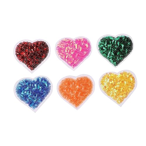 jojofuny 6 Stück Teiliges Glitzer Herz Patches zum Aufnähen Stoffapplikationen für Kleidung Taschen Hüte DIY für Weihnachten Geburtstage und Besondere Anlässe jojofuny 6 Stück Teiliges Glitzer Herz Patches zum Aufnähen Stoffapplikationen für Kleidung Taschen Hüte DIY für Weihnachten Geburtstage und Besondere Anlässe von jojofuny