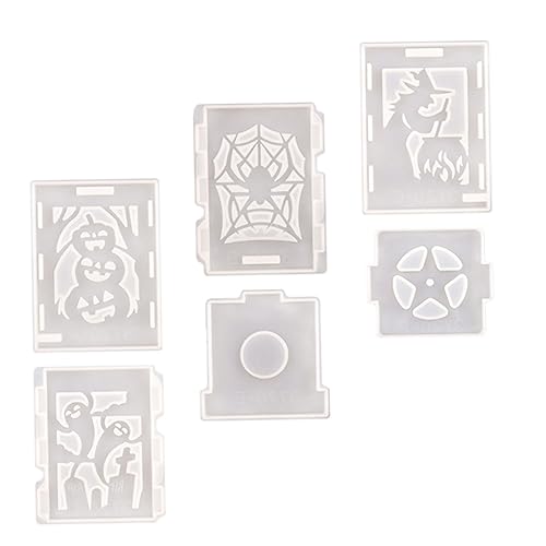 jojofuny 6 Stück Teiliges Halloween Laternenformen Set Silikonform für Epoxidharz Gießen Diy Halloween Dekoration Flexibel und Wiederverwendbar für Kreative Bastelprojekte von jojofuny