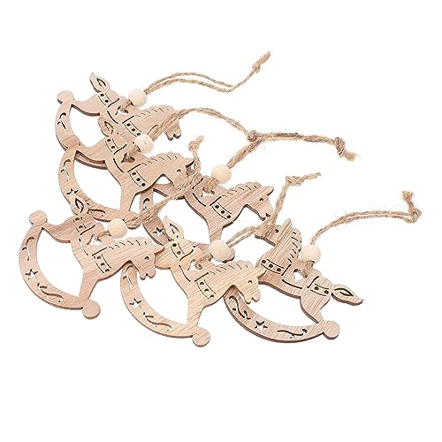 jojofuny 6 Stück Teiliges Holzanhänger Weihnachtsdeko mit Filigranem Schaukelpferd Design Langlebig Naturbelassen für Weihnachtsbaum Party und Festtagsdekorationen Vielseitig Einsetzbar jojofuny 6 Stück Teiliges Holzanhänger Weihnachtsdeko mit Filigranem Schaukelpferd Design Langlebig Naturbelassen für Weihnachtsbaum Party und Festtagsdekorationen Vielseitig Einsetzbar von jojofuny