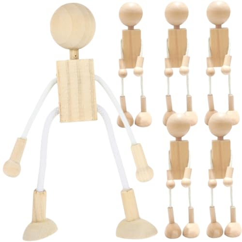 jojofuny 6 Stück Teiliges Kleine Holzfiguren zum Bemalen DIY Holzroboter Puppen aus Naturbelassenem Holz Kreative Bastelspielzeuge für Fantasie und Kreativität jojofuny 6 Stück Teiliges Kleine Holzfiguren zum Bemalen DIY Holzroboter Puppen aus Naturbelassenem Holz Kreative Bastelspielzeuge für Fantasie und Kreativität von jojofuny