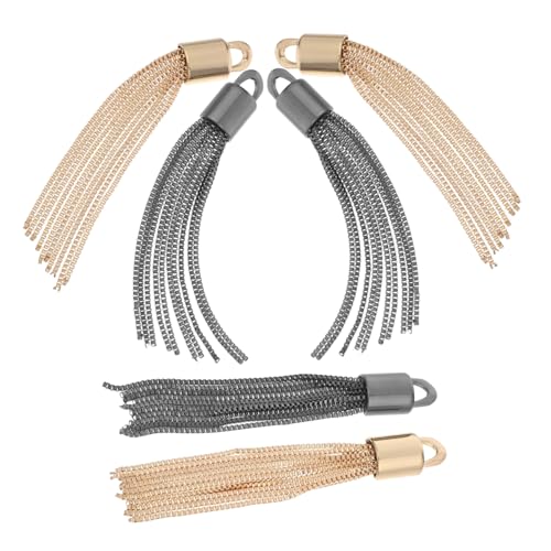 jojofuny 6 Stück Teiliges Lange Metall-quasten Schlüsselanhänger Taschenanhänger Dekorative Handtaschen-accessoires Vielseitig für DIY Schmuck Kleidung und Rucksack von jojofuny
