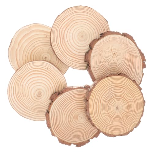jojofuny 6 Stück Teiliges Runde Holzscheiben aus Naturbelassenem Kiefernholz Unbehandelt für DIY Bastelarbeiten Holz Untersetzer Kreative Holzscheiben Zubehör Langlebig und Vielseitig jojofuny 6 Stück Teiliges Runde Holzscheiben aus Naturbelassenem Kiefernholz Unbehandelt für DIY Bastelarbeiten Holz Untersetzer Kreative Holzscheiben Zubehör Langlebig und Vielseitig von jojofuny