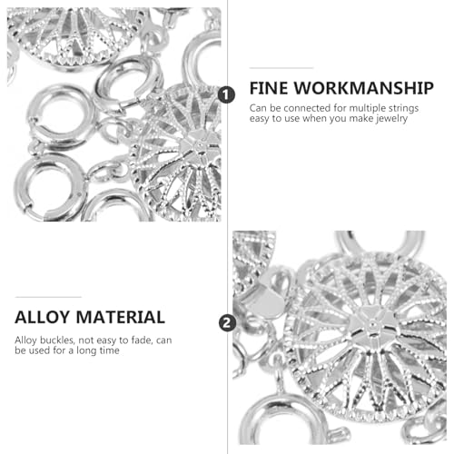jojofuny 6 Stück Teiliges Schmuckverschluss aus Legierung DIY Schmuckherstellung Vielseitige Verbindungsschließen für Halsketten und Armbänder Silberfarbene Verschlüsse mit Einfachem jojofuny 6 Stück Teiliges Schmuckverschluss aus Legierung DIY Schmuckherstellung Vielseitige Verbindungsschließen für Halsketten und Armbänder Silberfarbene Verschlüsse mit Einfachem von jojofuny