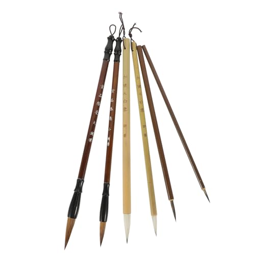 jojofuny 6 Stück Teiliges Traditioneller Chinesischer Kalligraphie Pinsel Spitze Leicht und Handlich für Anfänger und Profis für Kalligraphie und Chinesische Malerei jojofuny 6 Stück Teiliges Traditioneller Chinesischer Kalligraphie Pinsel Spitze Leicht und Handlich für Anfänger und Profis für Kalligraphie und Chinesische Malerei von jojofuny