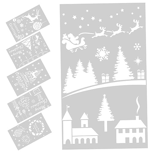 jojofuny 6 Stück Teiliges Weihnachts Malvorlagen Set Wiederverwendbare Schablonen für Kreative Wandgestaltung Geeignet für Möbel Wände und Mehr Fördert Familieninteraktion und Kreativität jojofuny 6 Stück Teiliges Weihnachts Malvorlagen Set Wiederverwendbare Schablonen für Kreative Wandgestaltung Geeignet für Möbel Wände und Mehr Fördert Familieninteraktion und Kreativität von jojofuny