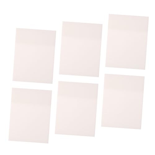 jojofuny 6 Stück Transparente Selbstklebende Haftnotizen Durchsichtige Memo Sticker pro Block Vielseitig für Büro Schule und Haushalt Geeignet von jojofuny