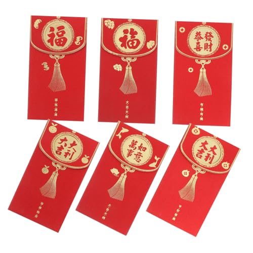 jojofuny 6 Stück Umschlagbeutel rote Umschläge zur Hochzeit Chinesisches Neujahr rotes Umschläge Chinesisches rotes Paket Chinesisches Neujahrsumschlag Geldumschlag Papier jojofuny 6 Stück Umschlagbeutel rote Umschläge zur Hochzeit Chinesisches Neujahr rotes Umschläge Chinesisches rotes Paket Chinesisches Neujahrsumschlag Geldumschlag Papier von jojofuny