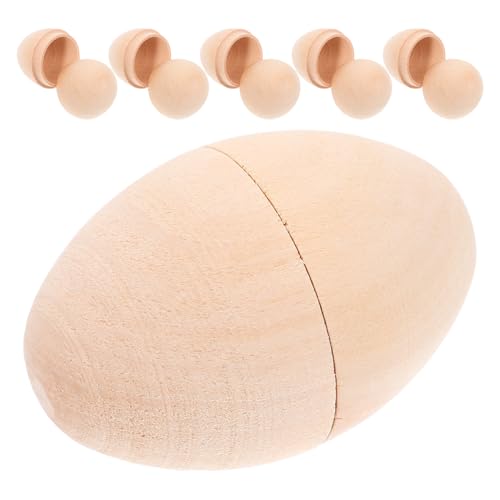 jojofuny 6 Stück Unfertige Holz-Ostereier Befüllbare Holzeier Unbemalte Holzeier Für -Bastelbedarf 2 36 Zoll jojofuny 6 Stück Unfertige Holz-Ostereier Befüllbare Holzeier Unbemalte Holzeier Für -Bastelbedarf 2 36 Zoll von jojofuny