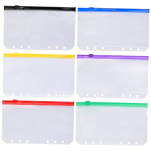 jojofuny 6 Stück bunte Reißverschlusstasche Taschen Ordner mit Löchern Notizbuch Veranstalter stationäre Lieferungen Notizbücher Aktenhalter im Büro Ordnertasche Binderspeicherbeutel PVC jojofuny 6 Stück bunte Reißverschlusstasche Taschen Ordner mit Löchern Notizbuch Veranstalter stationäre Lieferungen Notizbücher Aktenhalter im Büro Ordnertasche Binderspeicherbeutel PVC von jojofuny