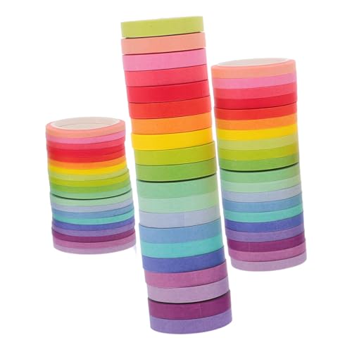 jojofuny 60 Rollen Taschendekorband selbstgemachte abklebebänder Washi-Tape selber machen dekoratives Malerband Scrapbook-Klebebänder selber machen Maler dekorative Bänder Papier von jojofuny