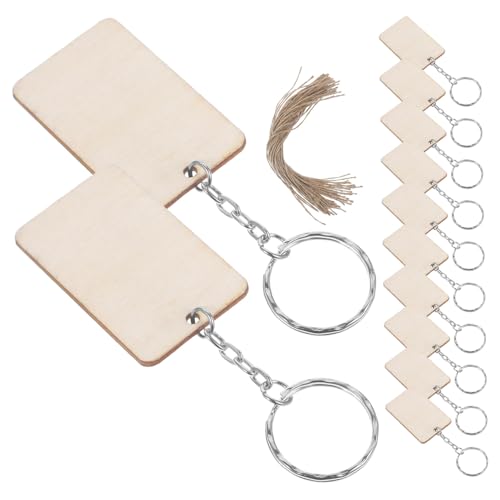 jojofuny 60 Sätze Teiliges DIY Schlüsselanhänger mit Rechteckigen Holzscheiben Schlüsselringen und Jutebändern Naturbelassene Holzplättchen zum Bemalen und Basteln von Individuellen jojofuny 60 Sätze Teiliges DIY Schlüsselanhänger mit Rechteckigen Holzscheiben Schlüsselringen und Jutebändern Naturbelassene Holzplättchen zum Bemalen und Basteln von Individuellen von jojofuny