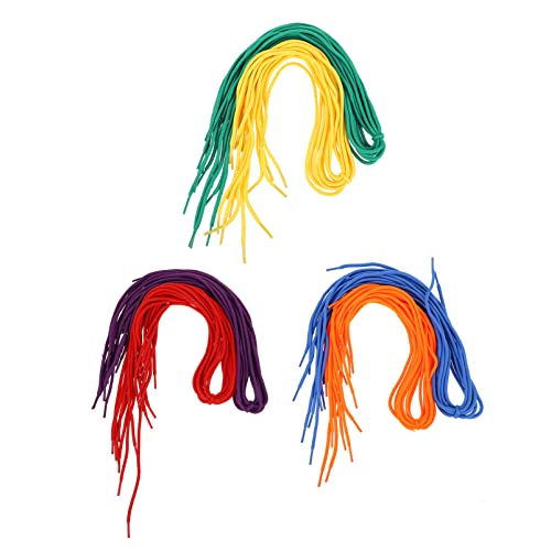 jojofuny 60 Stück Bunte Schnürsenkel mit Perlen für Kreative Projekte Polyester Schnürsenkel für Schmuckherstellung Bastelarbeiten und Mehr Farben von jojofuny