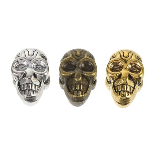 jojofuny 60 Stück Halloween Skelett Skull Perlen Diy Schmuck Zubehör Umweltfreundlichem Legierungsmaterial für Armbänder Schlüsselanhänger Ohrringe und Mehr von jojofuny
