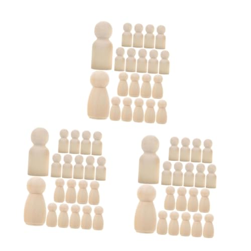 jojofuny 60 Stück Holzpuppenspielzeug Für Unvollendete Steckfiguren Mit Puppen Mann Mini Mädchenspielzeug Puppenspielzeug Für Kleinkinder Die Marionetten Mädchenspielzeug Well von jojofuny