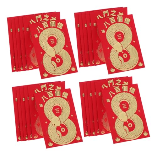 jojofuny 60 Stück Lai Feng Begrüßungskartenumschläge Geldhalter Für Bargeld Chinesische Umschläge Für Geld Chinesische Neujahrsdekorationen Hochzeitsumschlag Papier Rot von jojofuny