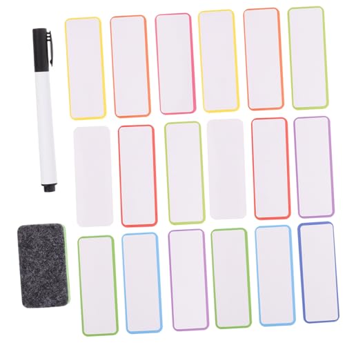 jojofuny 60 Stück Magnetische, Trocken Abwischbare Etiketten, Beschreibbare, Löschbare Namensschilder Mit Zubehör, Magnetische Whiteboards, Aufkleber, Schränke, Etiketten Für Schule, Büro, von jojofuny