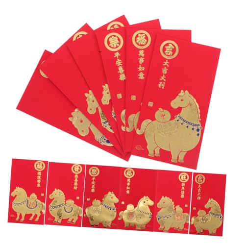 jojofuny 60 Stück Rote Umschläge mit Pferdemotiv Traditionelle Chinesische Glücksgeldumschläge Großes Fassungsvermögen Vielseitig für Lunar Year Hochwertige Hongbao für Hochzeiten und jojofuny 60 Stück Rote Umschläge mit Pferdemotiv Traditionelle Chinesische Glücksgeldumschläge Großes Fassungsvermögen Vielseitig für Lunar Year Hochwertige Hongbao für Hochzeiten und von jojofuny