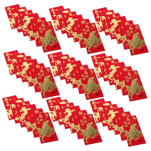 jojofuny 60 Stück Teiliges Rote Umschläge Jahr Des Pferdes Traditionelle Hong Bao für Chinesisches Neujahr Frühlingsfest Glückwunschumschläge mit Glatter Papierstruktur für Festliche jojofuny 60 Stück Teiliges Rote Umschläge Jahr Des Pferdes Traditionelle Hong Bao für Chinesisches Neujahr Frühlingsfest Glückwunschumschläge mit Glatter Papierstruktur für Festliche von jojofuny